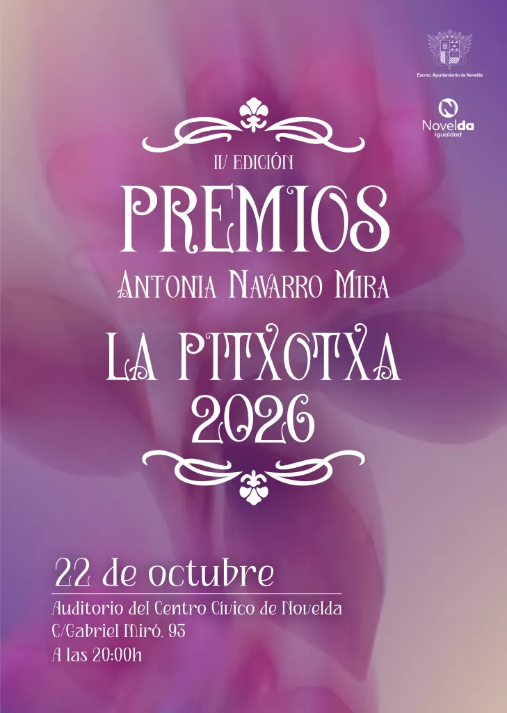 Novelda premia el compromiso social con los IV Premios Antonia Navarro Mira «La Pitxotxa»