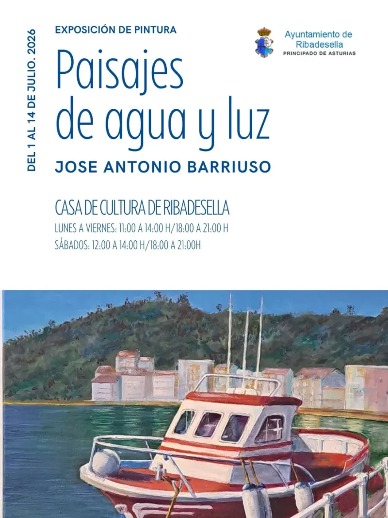 José Antonio Barriuso expone "Paisajes de agua y luz" en Ribadesella