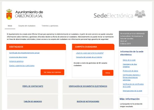Cabezón de la Sal: Acceso a la Sede Electrónica con Certificado Digital o Clave PIN