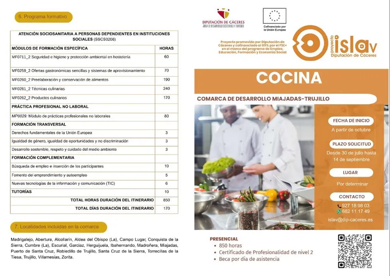 Escurial convoca un curso de cocina para potenciar el turismo y la gastronomía local