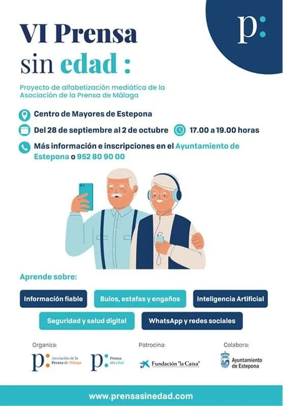 Estepona impulsa la alfabetización digital de sus mayores con el programa 'Prensa sin Edad'