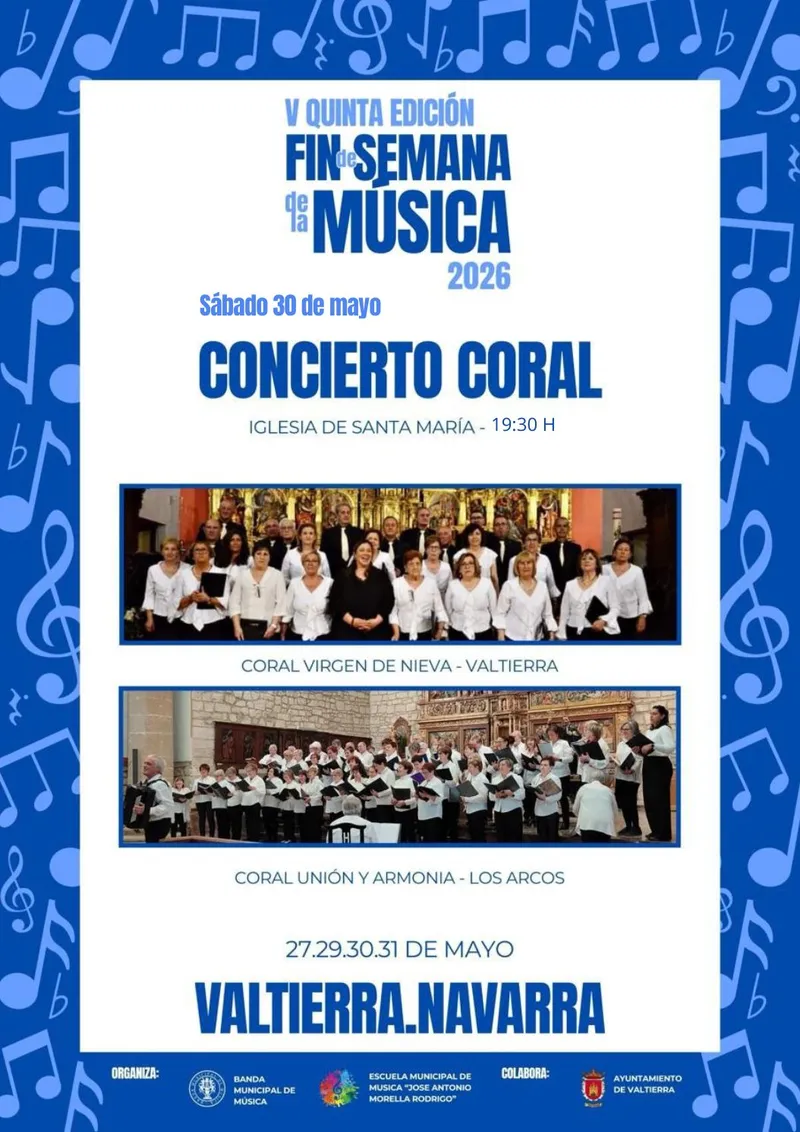 Valtierra celebra el V Fin de Semana de la Música con un concierto coral