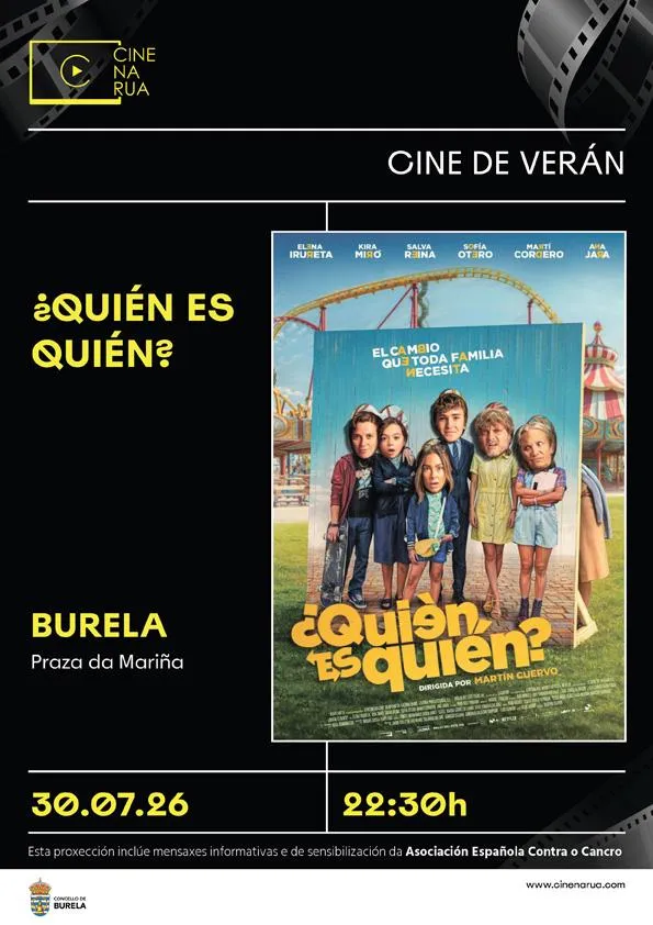 Burela proyecta la película '¿Quién es quién?' en su ciclo de cine de verano