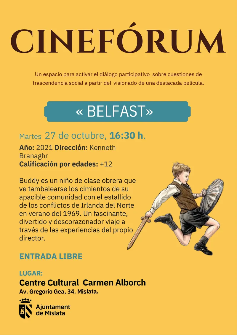 Mislata acoge un Cinefórum gratuito sobre la película 'Belfast'