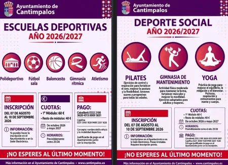 Cantimpalos abre inscripciones para escuelas deportivas y deporte social 2026/2027