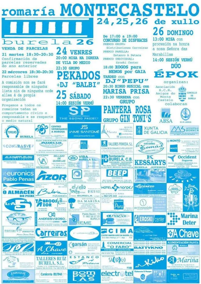 Burela se prepara para la Romaría do Monte Castelo con música, gastronomía y actividades