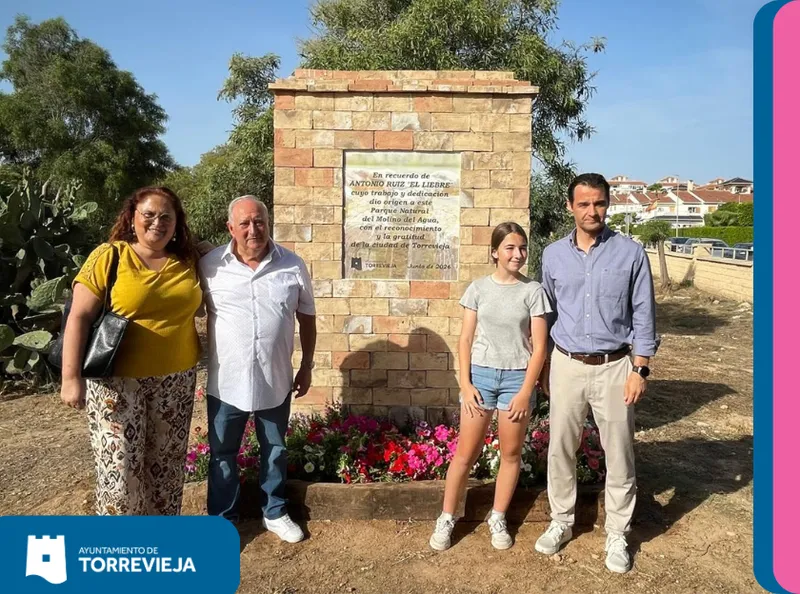 Torrevieja honra a Antonio Ruiz "El Liebre" por su labor en el Paraje Natural del Molino del Agua