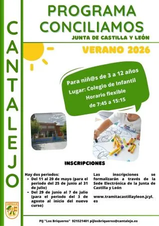 Cantalejo abre inscripciones para el programa Conciliamos Verano 2025