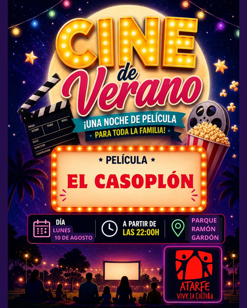 Atarfe proyecta cine de verano gratuito en el Parque Ramón Gardón