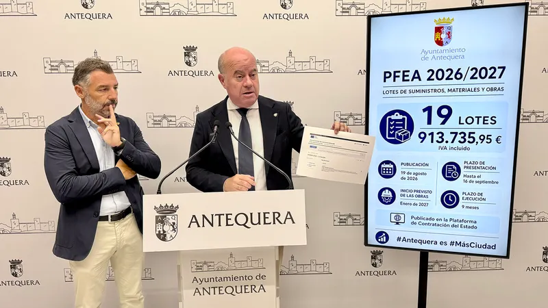 Antequera licita 913.735 euros en obras y suministros para el PFEA 2026/2027