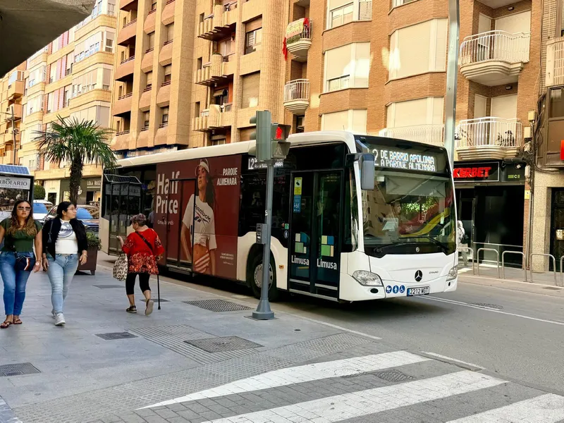 El autobús urbano de Lorca será gratuito este martes por el Día sin Coches