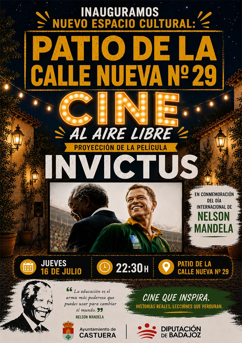 Cine de verano en Castuera: proyección de 'Invictus' el 16 de julio
