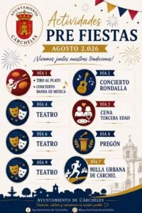 Cárcheles presenta la programación de sus pre-fiestas de agosto 2026