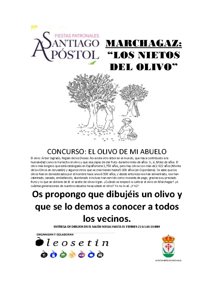 Marchagaz invita a sus vecinos a dibujar el olivo en un concurso cultural