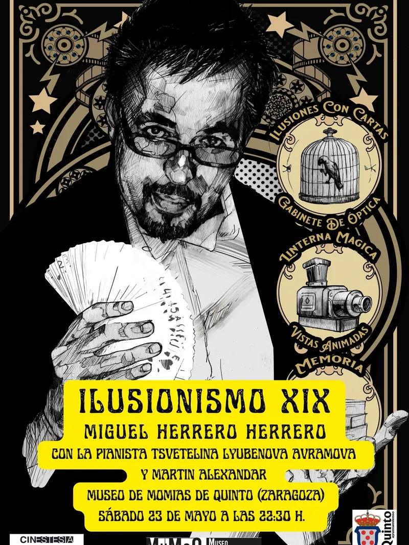 Quinto celebra el sábado un espectáculo de ilusionismo y cine histórico gratuito