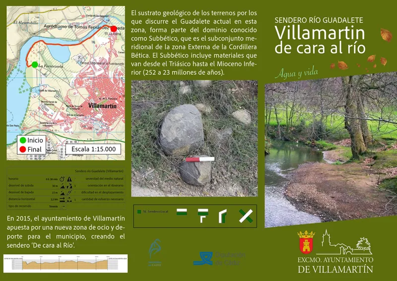 Villamartín promociona el Sendero de cara al río con nueva información