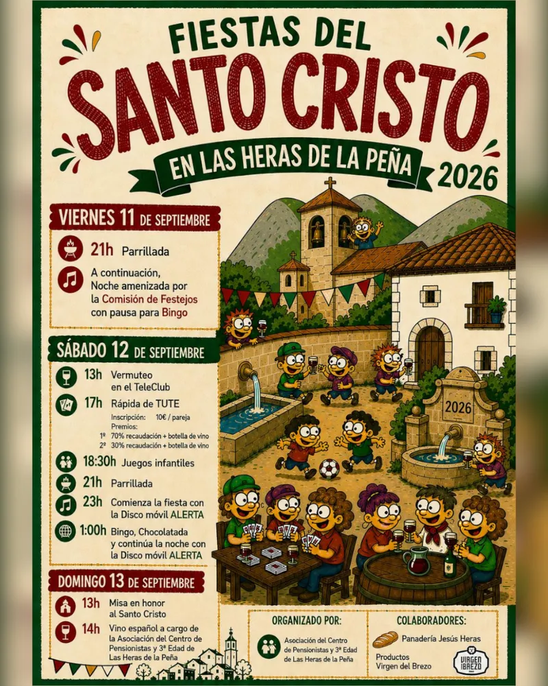 Las Heras de la Peña celebra sus Fiestas del Santo Cristo en septiembre de 2026