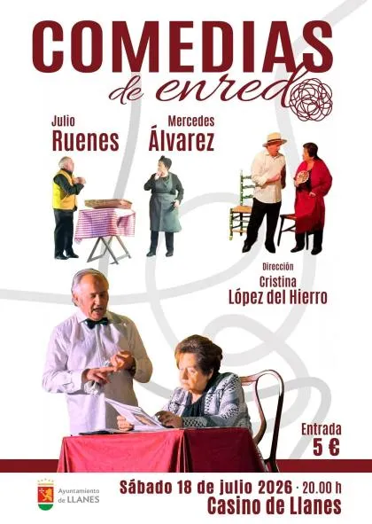 El Casino de Llanes acoge un espectáculo de "Comedias de enredo" este sábado