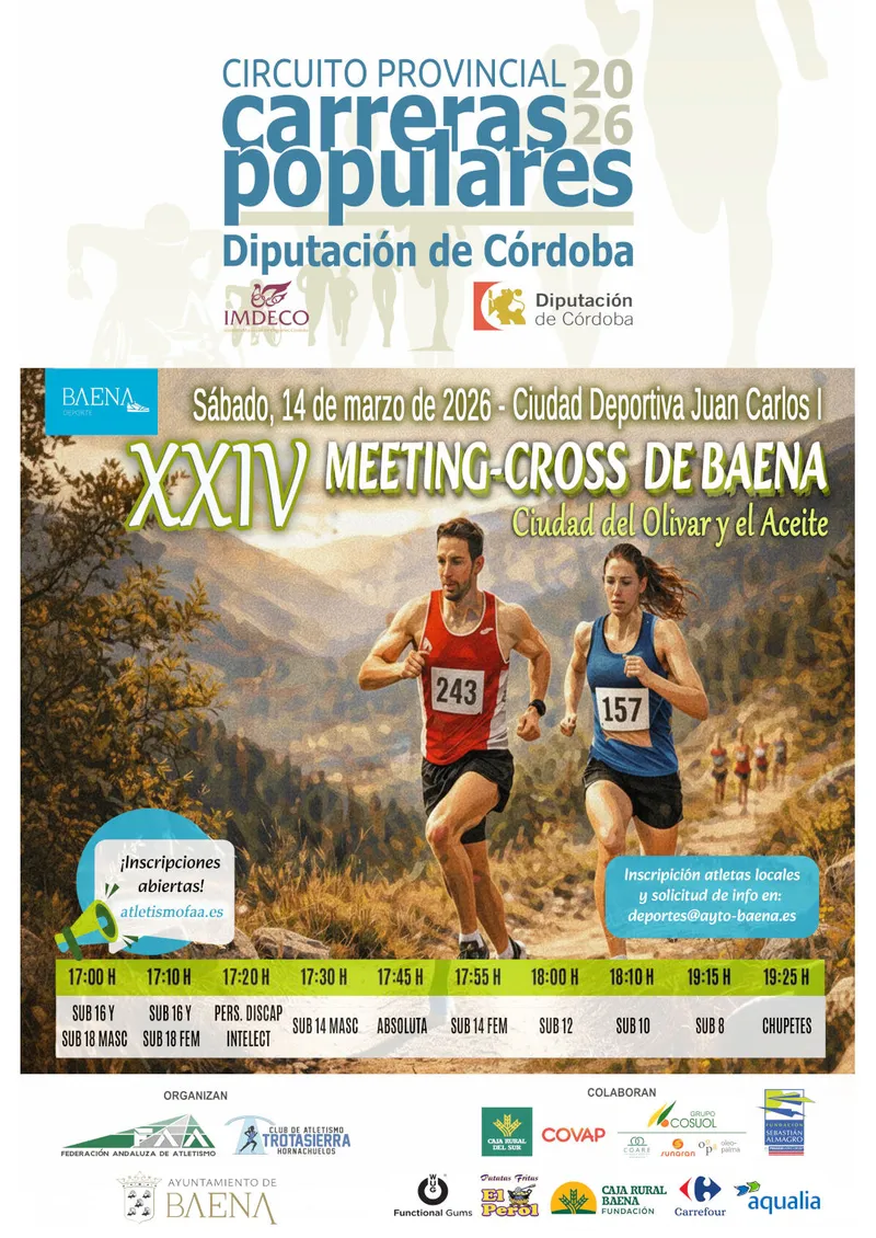 Baena anuncia el XXIV Meeting-Cross Ciudad del Olivar y el Aceite para marzo de 2026