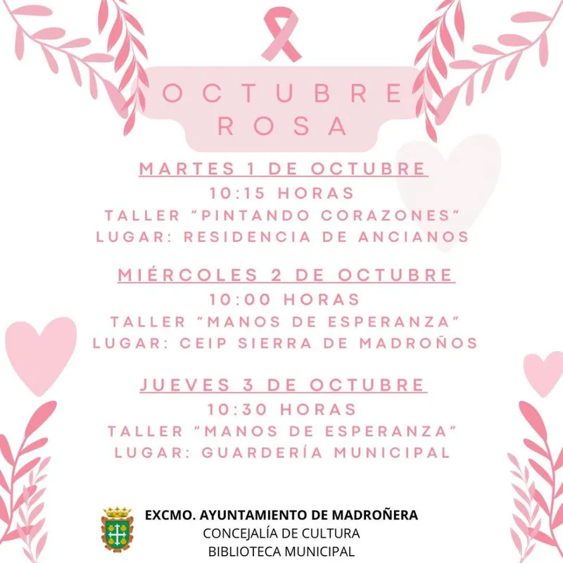 Madroñera se viste de rosa para concienciar sobre el cáncer de mama