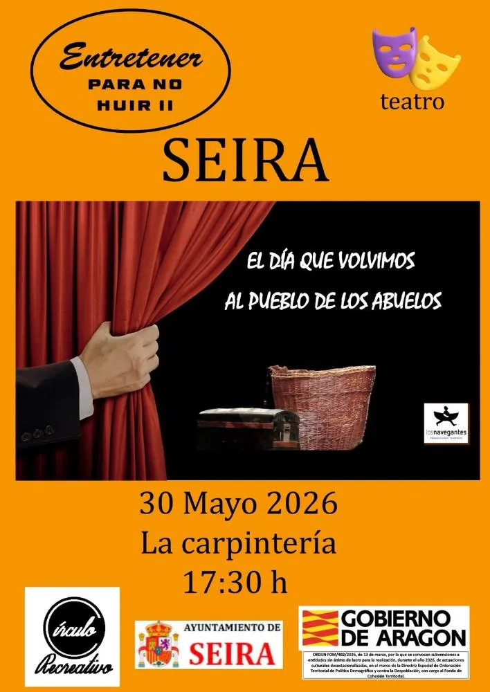 El teatro amateur llega a Seira con la obra 'El día que volvimos al pueblo de los abuelos'