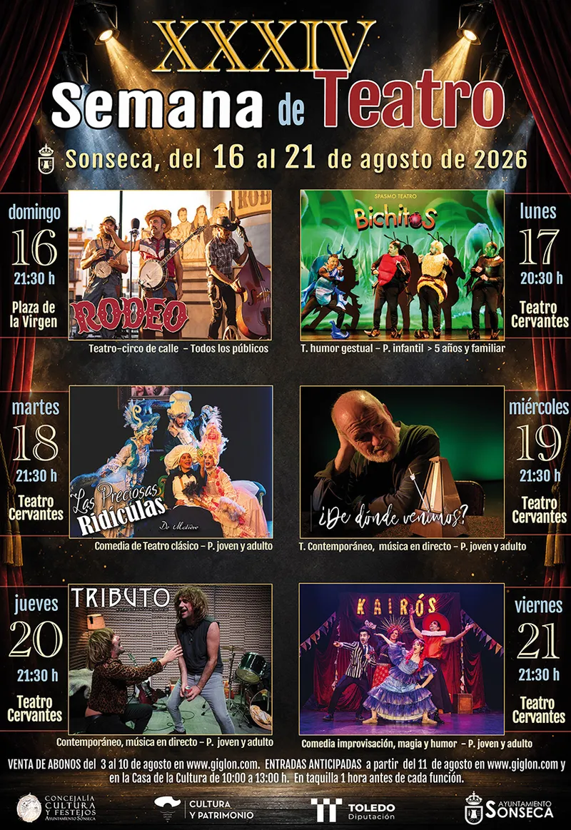 Sonseca se viste de gala para su XXXIV Semana de Teatro en agosto