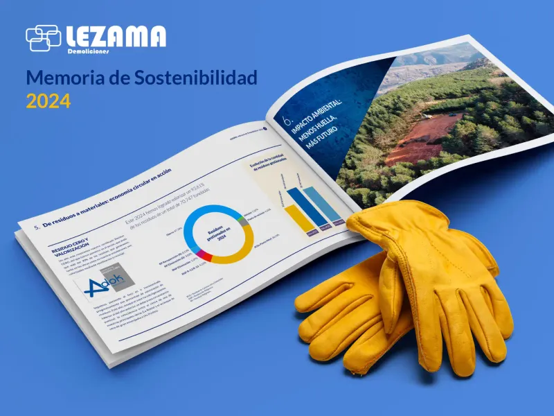 Lezama Demoliciones publica su memoria de sostenibilidad 2024 con un 93,61% de residuos valorizados