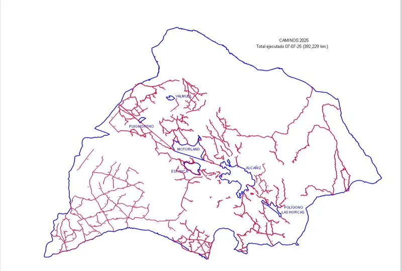 Alcañiz publica el mapa de trabajos en caminos para 2025