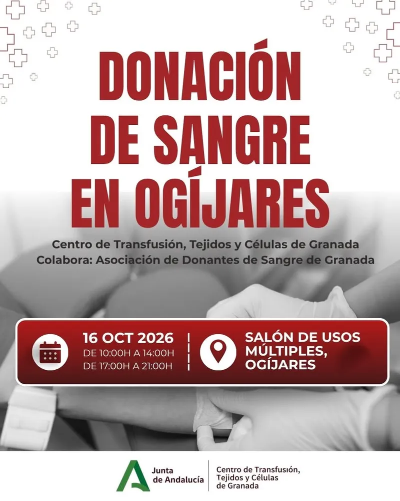 Ogíjares organiza una jornada de donación de sangre y plasma