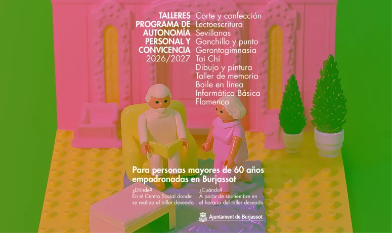 Burjassot reactiva sus talleres de convivencia y dependencia para mayores de 60 años en septiembre