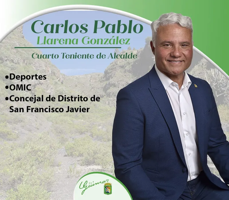 Carlos Pablo Llarena González asume áreas clave en Güímar