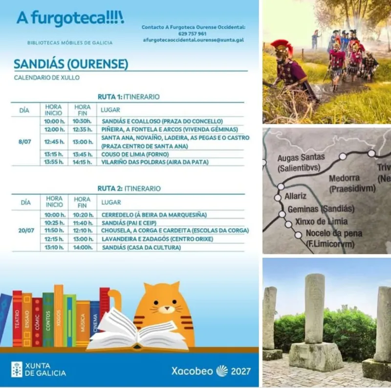 La Furgoteca llega a Sandiás con actividades culturales y préstamo de libros