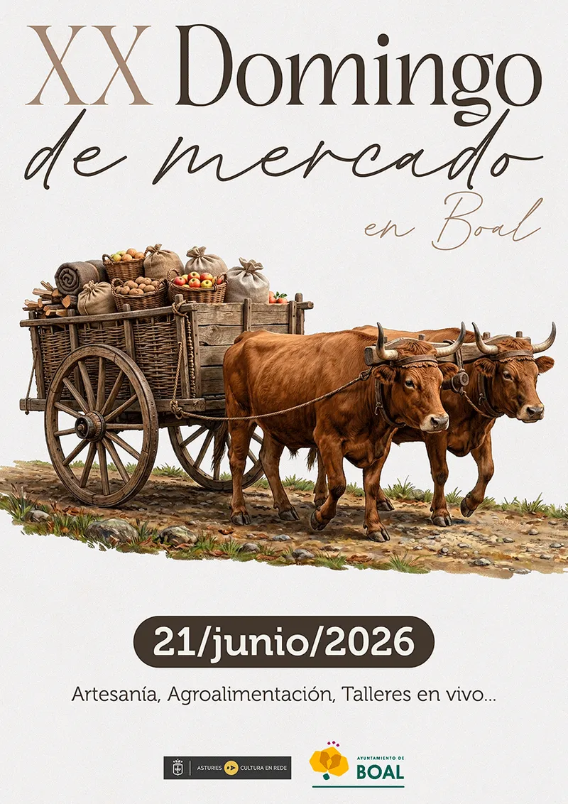 Boal celebra la XX edición del Domingo de Mercado con artesanía, gastronomía y actividades