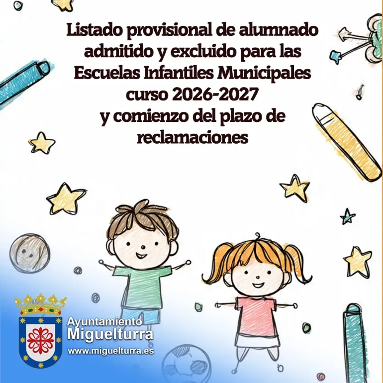 Miguelturra abre el plazo para reclamaciones en las listas provisionales de escuelas infantiles