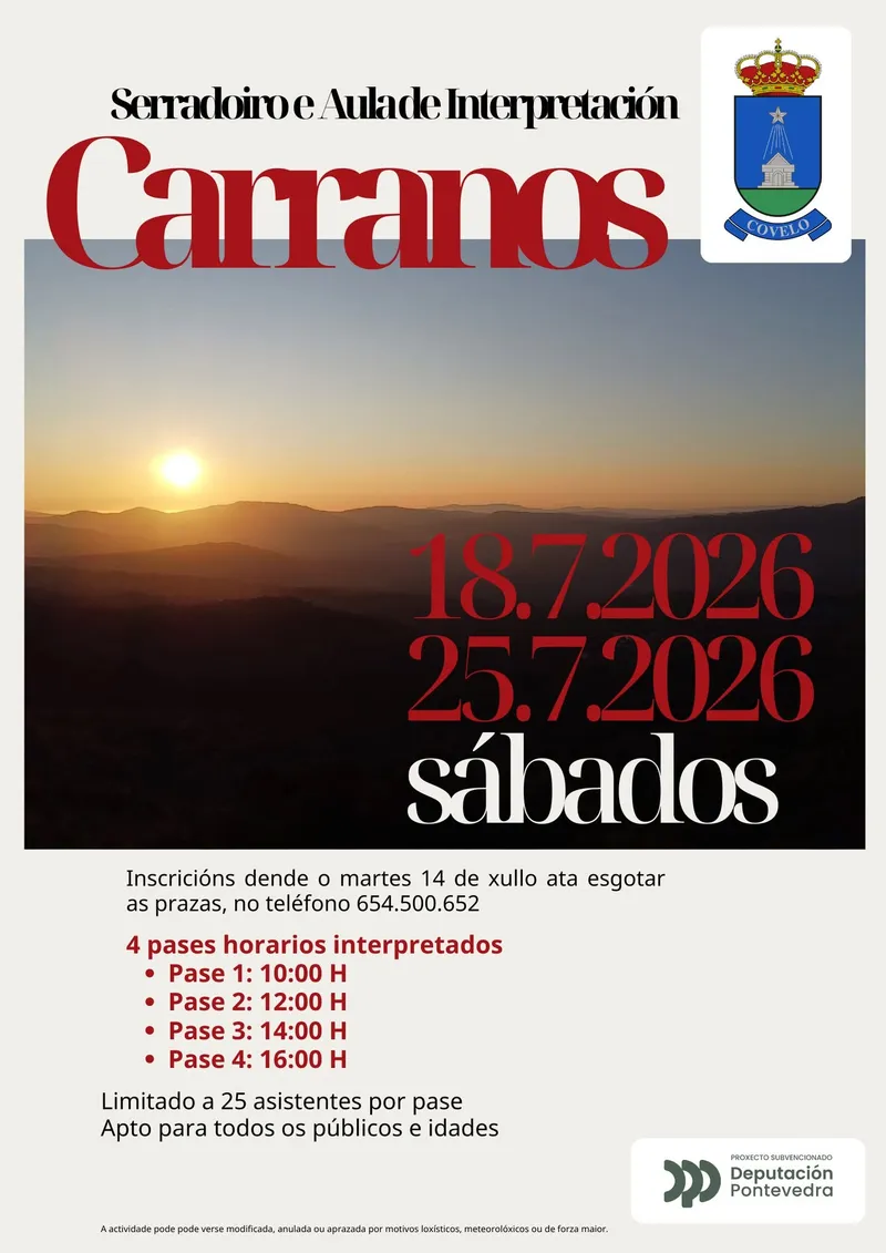 Covelo abre las puertas del Serradoiro dos Carranos y su Aula de Interpretación en julio
