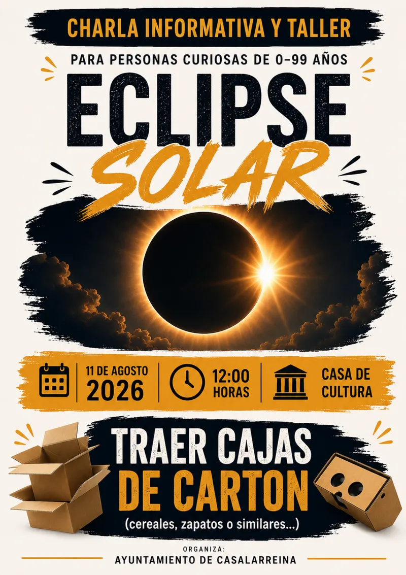 Casalarreina acoge una charla sobre eclipses en la Casa de la Cultura