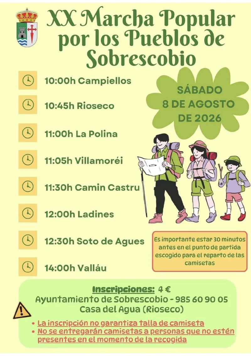 XX Marcha Popular recorrerá los pueblos de Sobrescobio el 8 de agosto
