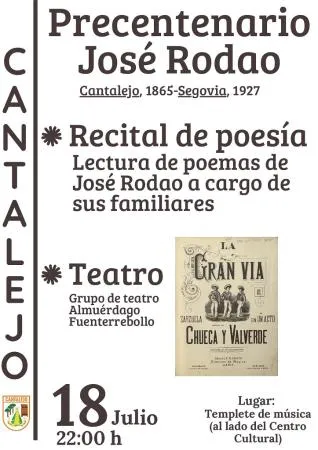 Cantalejo celebra el Precentenario de José Rodao con un evento el 18 de julio