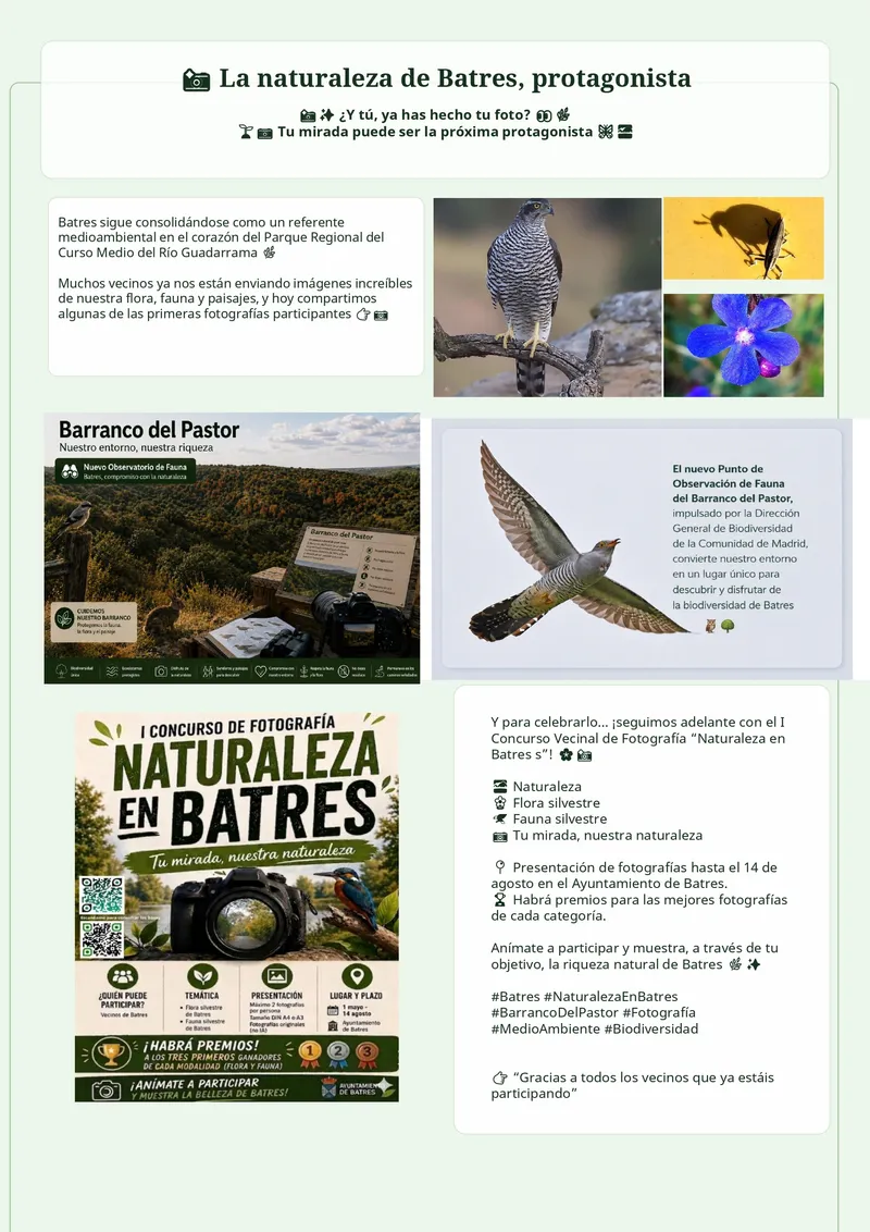 Batres celebra la belleza natural de su entorno a través de la fotografía