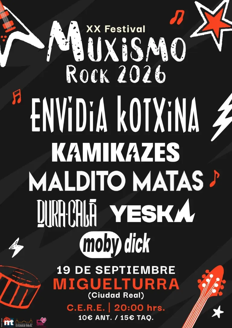 Miguelturra celebra 20 años del Muxismo Rock con un cartel de lujo y 26.000 euros de inversión