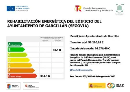 Garcillán mejora la eficiencia energética de su Ayuntamiento con fondos europeos