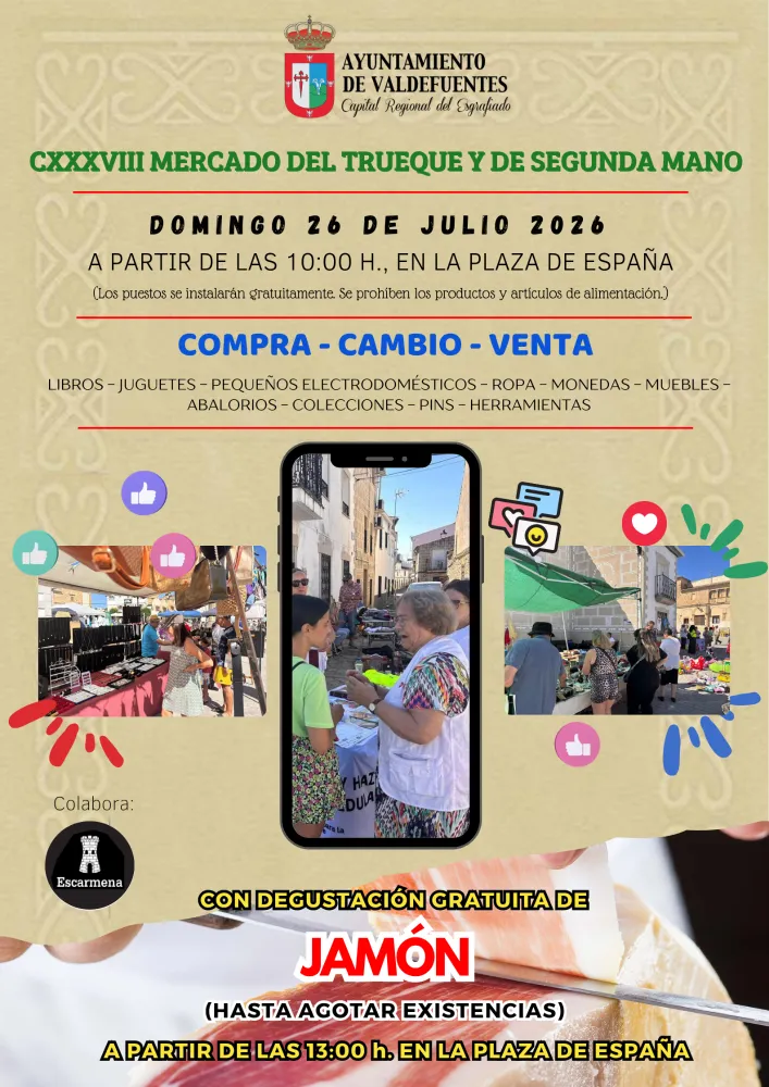 Valdefuentes celebra su Mercado del Trueque y de Segunda Mano el 21 de julio