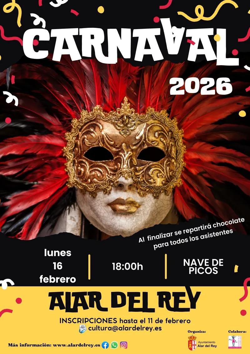 Alar del Rey celebra su Carnaval 2026 con concurso de disfraces y chocolatada
