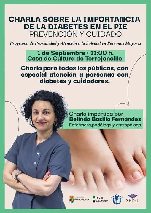 Torrejoncillo acoge una charla sobre el cuidado del pie diabético