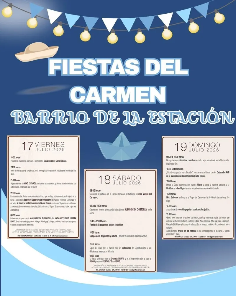Calatayud celebra las fiestas del barrio de la Estación en honor a la Virgen del Carmen