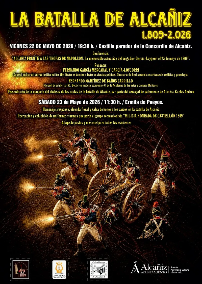 Alcañiz revive la Batalla de 1809 con un programa cultural y recreacionista en 2026