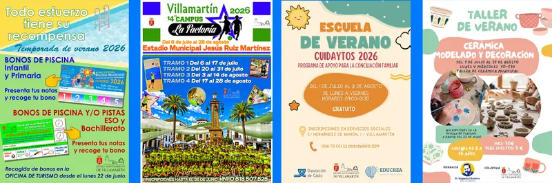 Villamartín lanza su programa de actividades de verano para jóvenes y niños