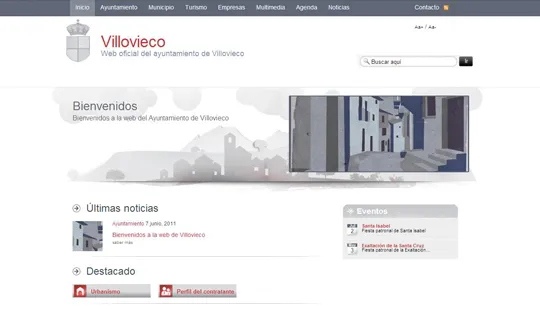 Villovieco estrena portal municipal para informar a sus ciudadanos