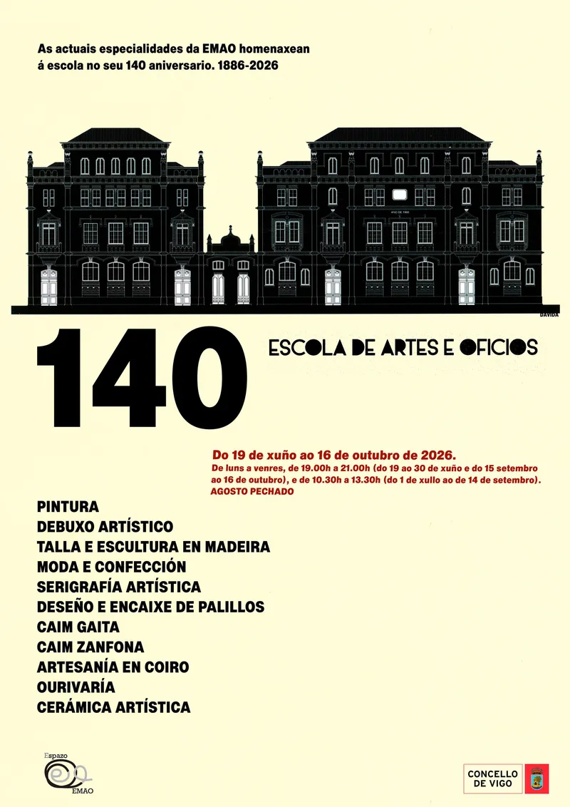 Vigo celebra 140 años de la Escuela de Artes y Oficios con una exposición homenaje