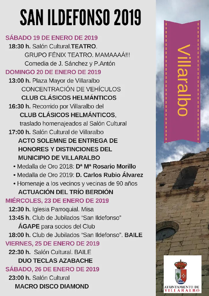 Villaralbo celebra las fiestas de San Ildefonso con teatro, homenaje y música
